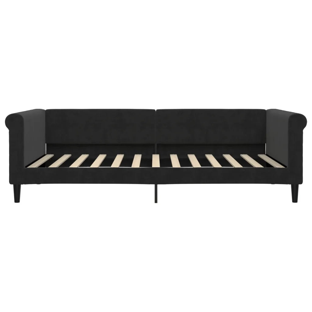 Divano letto | Sof¨¤ letto | Letto singolo Estraibile Nero 100x200 cm in Velluto