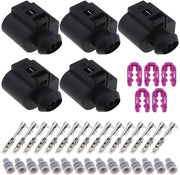 Kit di riparazione auto 3 pin per connettori femminili - impermeabile - nero - kit di connettore femminile per sensor - adatto per VW, Audi, Seat, Skoda