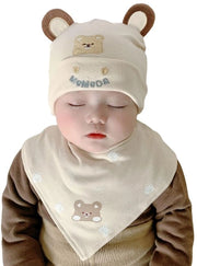 Cappello per Bambini - Berretto con Orecchie - Mix di Cotone - Unisex - Per Bambini fino a 12 Mesi - Leggero e Comodo