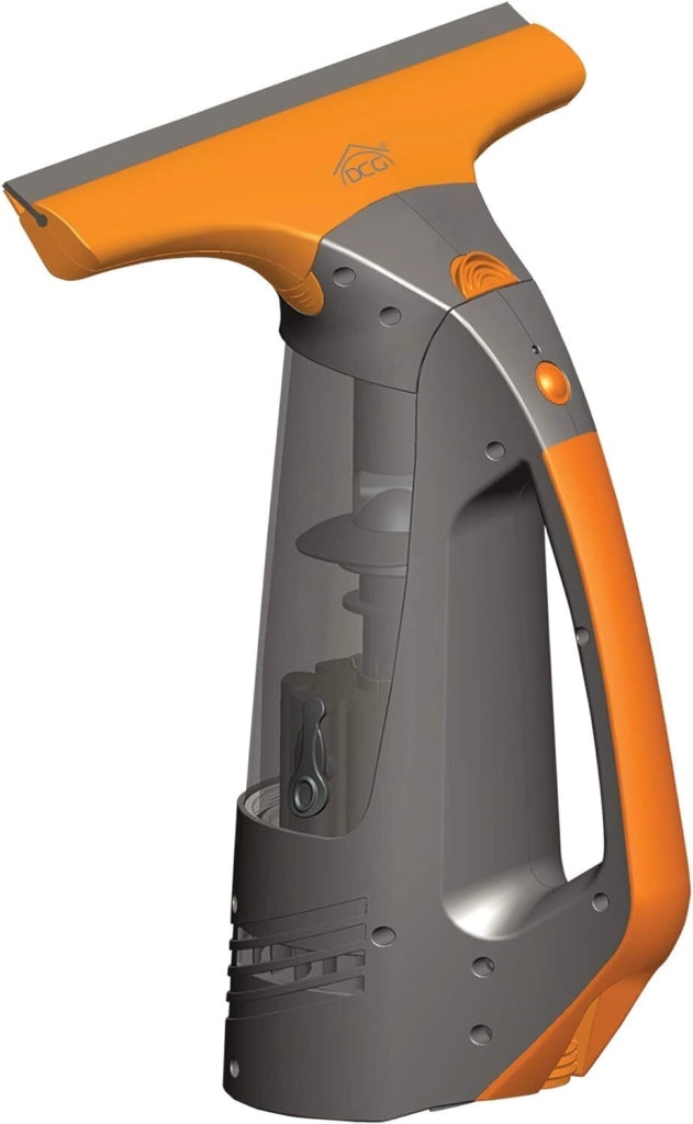 DCG DR2800 - KIT_ lavavetri portatile, serbatoio rimovibile da 150 ml, aspirazione continua 12-15 ml-min, autonomia 30 min (ricarica 3 h), resistente all'acqua, include flacone spray detergente e panno in microfibra, ideale per vetri, auto e grandi superf