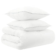 Set di Piumoni 3 pz 200 x 200 cm Tutte le stagioni Bambù Bianco 3432902