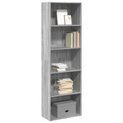 Libreria-Scaffale per Libri-Mobile di Stoccaggio Grigio Sonoma 60x30x189 cm in Legno Multistrato