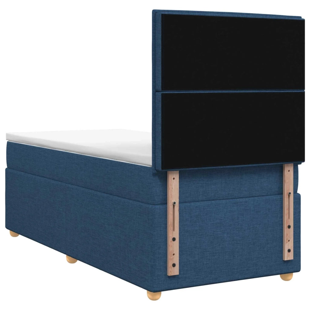 Letto box spring con materasso Blu 90 x 200 cm Tessuto 3455272