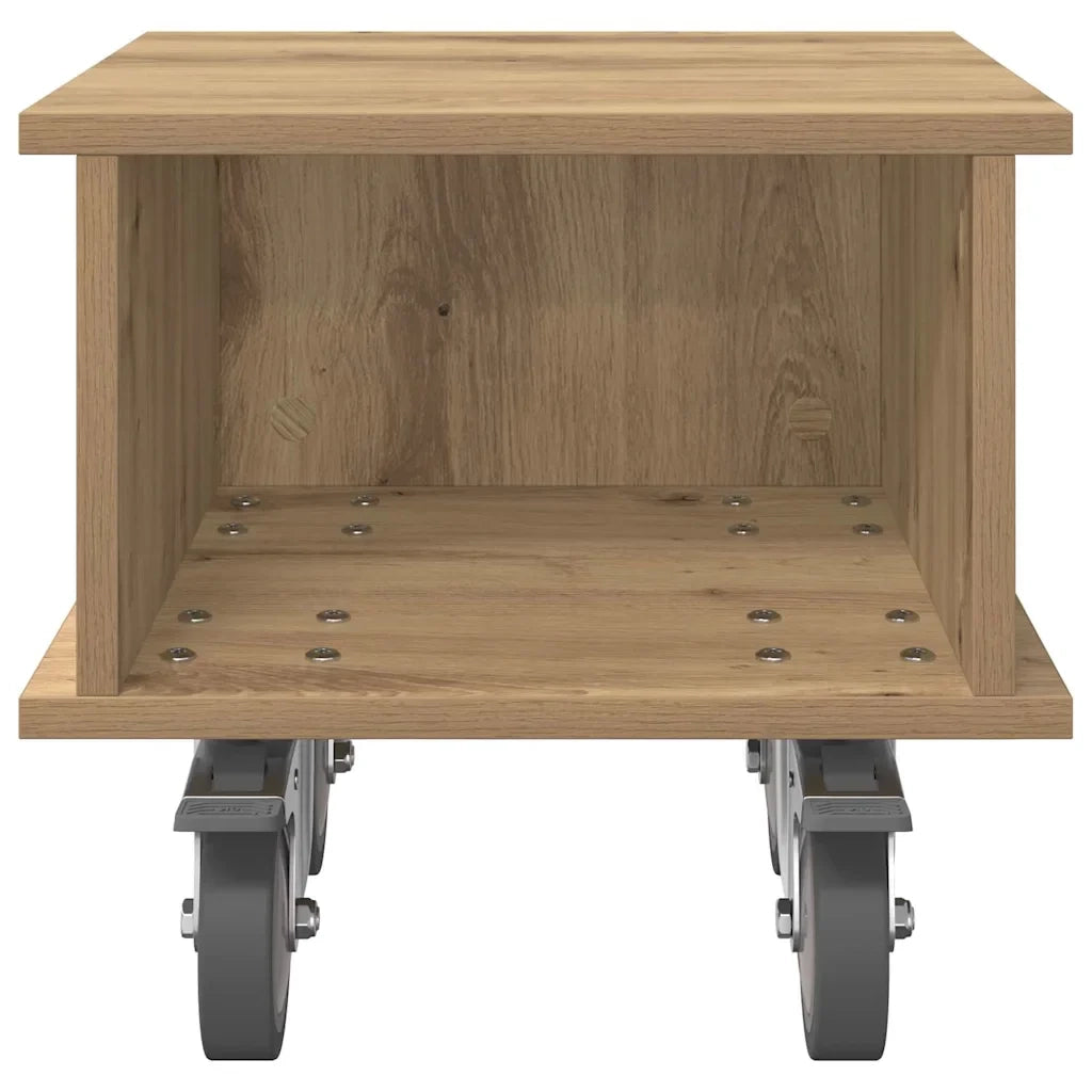 Mobile porta TV rettangolare dal design moderno dimensioni 37 x 35 x 35 cm con pratico vano contenitore in legno di rovere composito. Codice articolo: 02_0054754.