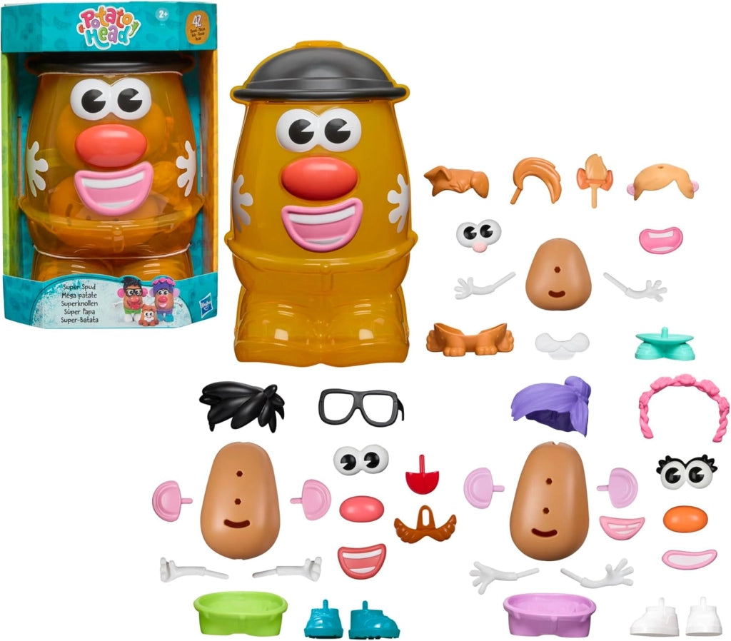 Mr Potato Super Spud, Set con 42 parti e pezzi di Mr Potato da mischiare e abbinare, Hasbro, Eta 2+