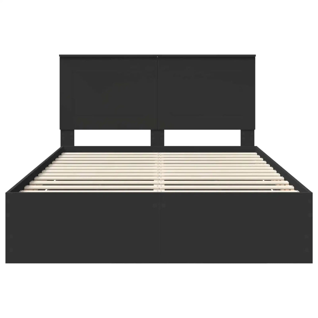 Struttura del letto Nero 140 x 200 cm Legno Ingegnerizzato 3409462
