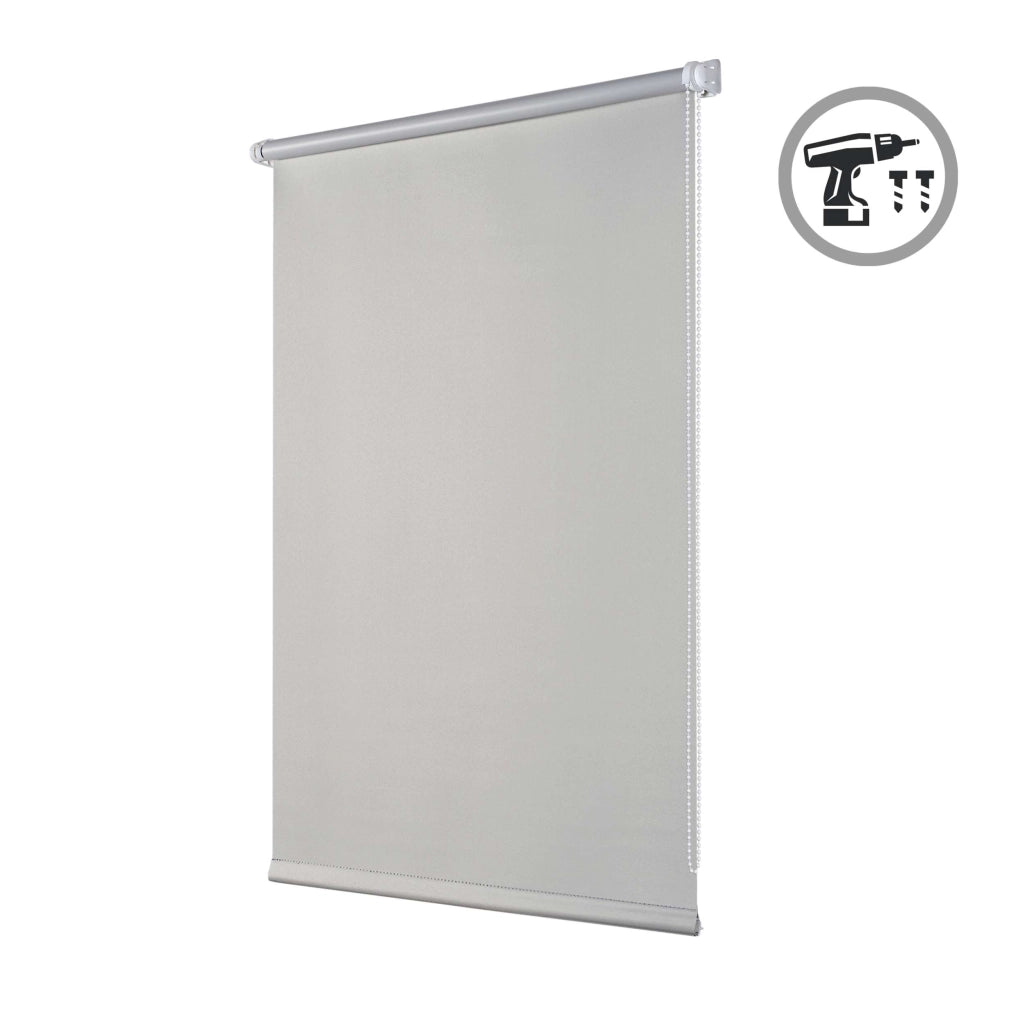Tenda a Rullo Avvolgibile Oscurante EasyFix, Facile Da Installare, Fissaggio a Clip Senza Viti Grigio 45x180 cm