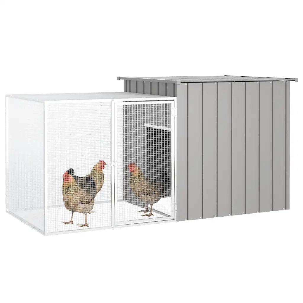 Gabbia per Polli grigio 200x91x100 cm Acciaio Zincato CFW1656361