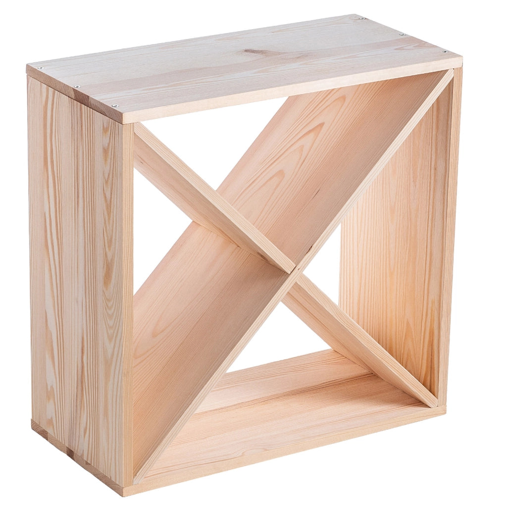 Portabottiglie in legno KADAX, capacità 24 bottiglie, mobiletto per alcolici, ripiano per soggiorno, 52 cm