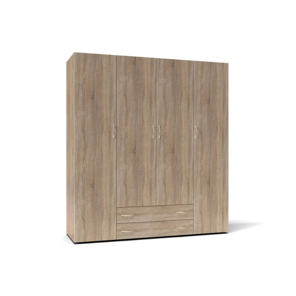 Armadio 4 ante e 2 cassetti rovere sonoma Seba4 160x51,6x177h