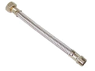FLESSIBILE INOX DN8 M3/8 - F1/2- - M3/8 - F1/2 cm.40 - 10 pezzi AGLAIA