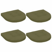 Cuscini per Sedia in 4 Pezzi 4 pz 100% Poliestere Verde Oliva 945281