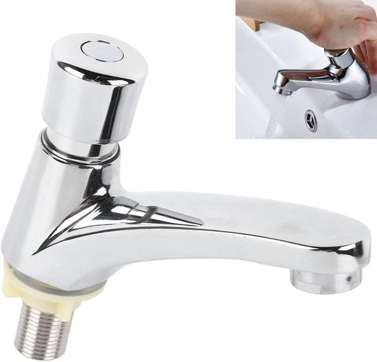 Acquasplash - Rubinetto di Risparmio Acqua - Valvola di Regolazione - Materiale in Ottone - Chiusura Automatica - Sostenibile - Adatto per Uso Residenziale e Commerciale - Rubinetti da Cucina