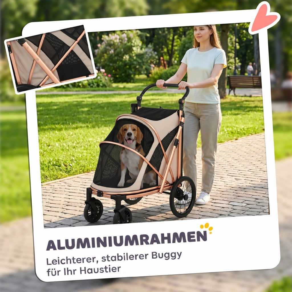 Carrello per Cani Pieghevole ¨C Minimal ¨C Marrone Chiaro