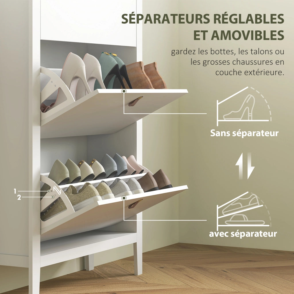 Armadio per scarpe con 3 cassetti ¨C Minimal ¨C bianco