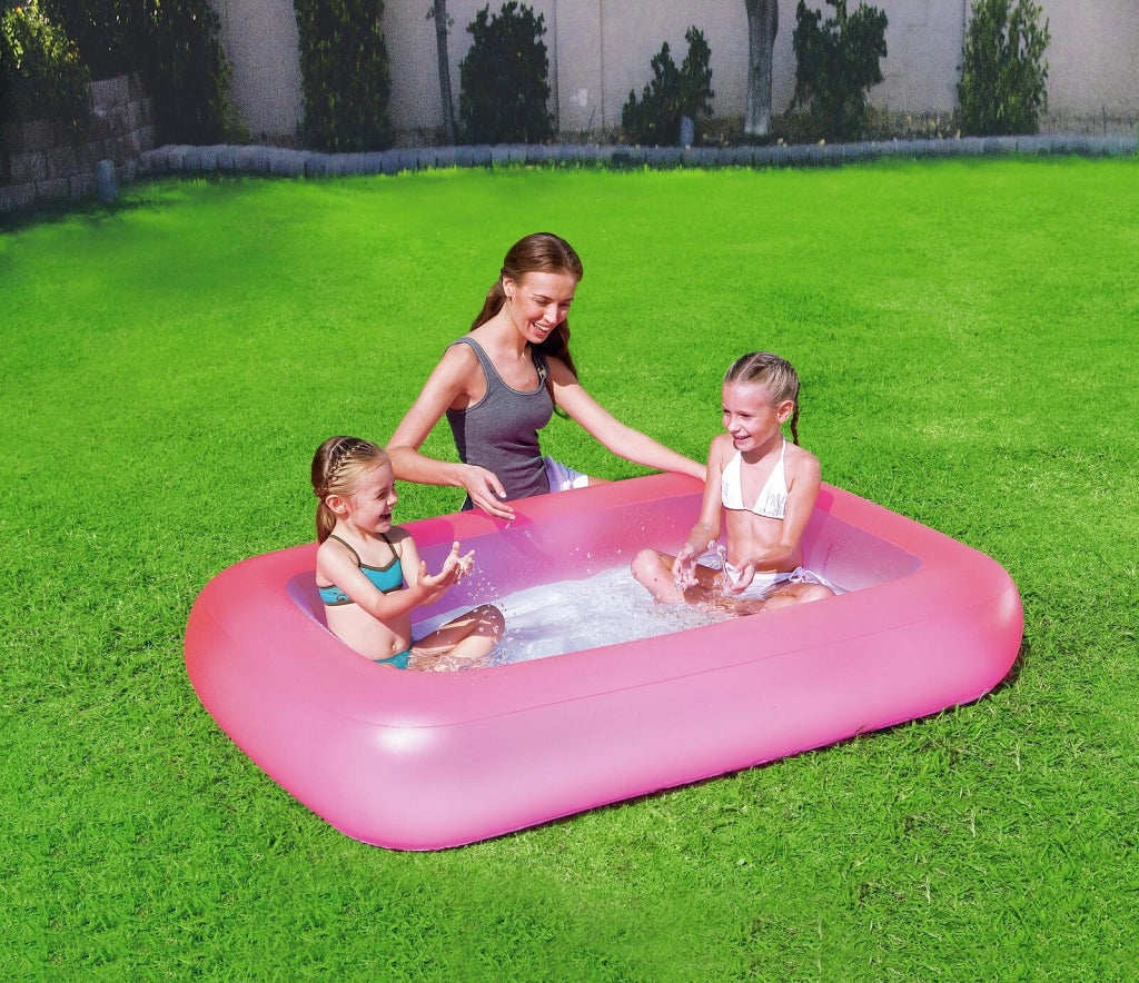 Bestway 51115 Piscina Gonfiabile Rettangolare per Bambini 165x104x25 cm Fondo Gonfiabile 102 L colore Assortito