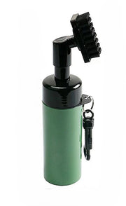 Pulitore di graffio per mazze da golf con spruzzatore integrato e gancio, set di pulizia per mazze da golf, spazzola per graffio, pulitore per palline da golf con bottiglia di acqua ad estrusione.