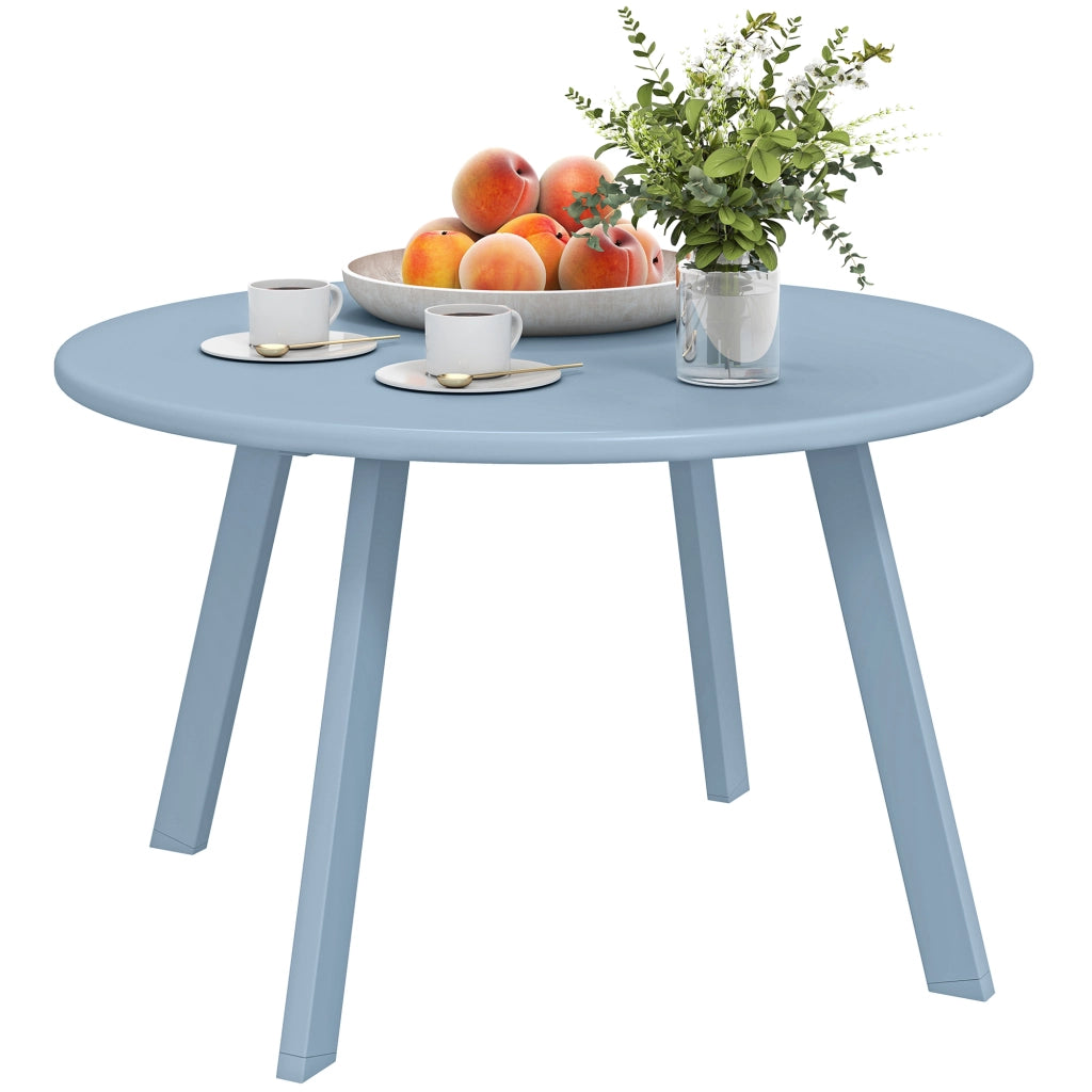 Tavolino rotondo da giardino ¨C Xylo ¨C ? 70 x 42 cm blu metallo