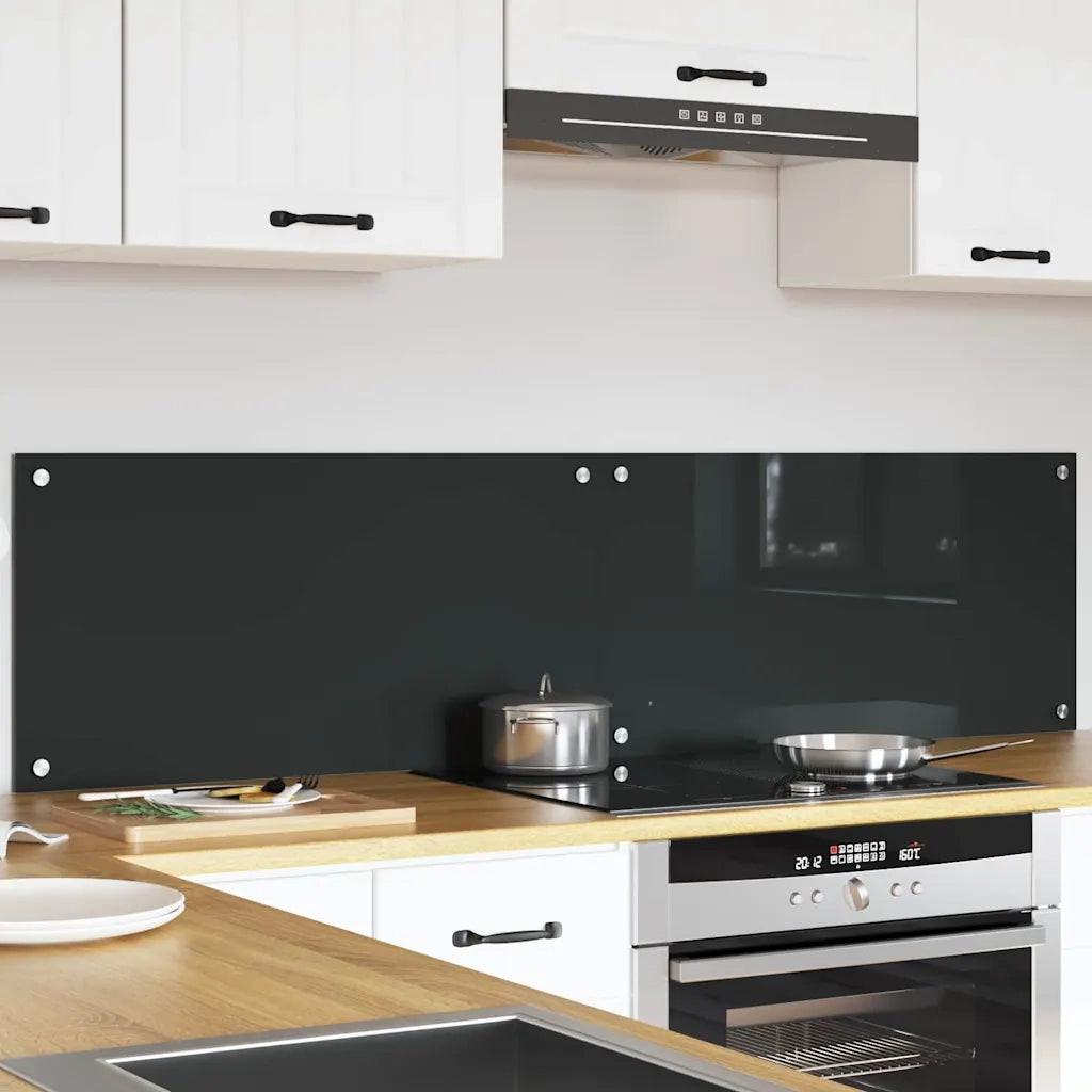 Rivestimento da Cucina 2 pz-Set di 2 Paraschizzi per Cucina Grigio scuro 80 x 40 cm