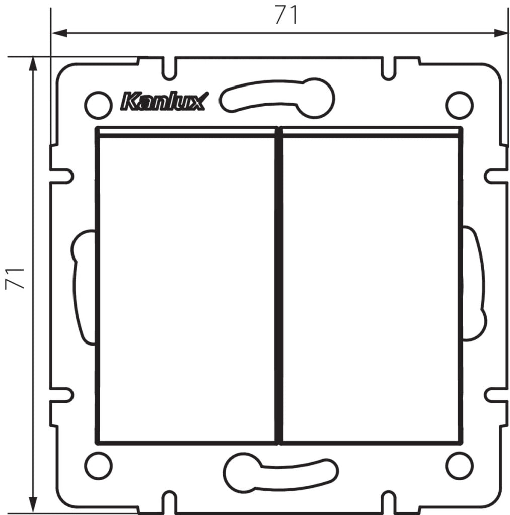 Kanlux LOGI Deviatore doppio da incasso bianco 25073