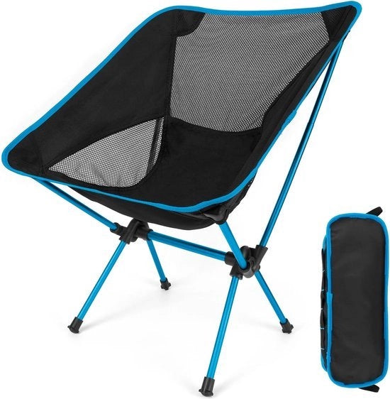 Sedia da Spiaggia Opportuna - Inclinabile - Sedia da Campeggio Opportuna - Ultraleggera e Portatile per Escursioni, Barbecue e Spiaggia
