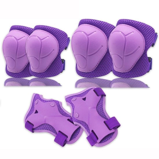 Kit di protezione skate per bambini - Kit di protezione per bambini - Poliestere a fibra di vetro e schiuma spessa per assorbimento degli impatti - 6 - Per attività all'aperto in coppia