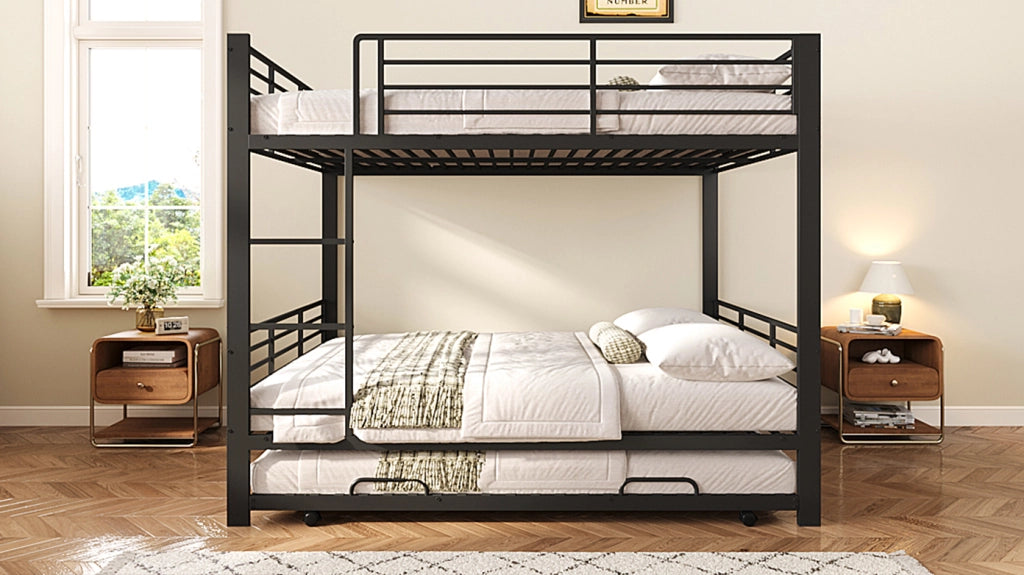 letto a castello metallo nero 140 x 200 cm