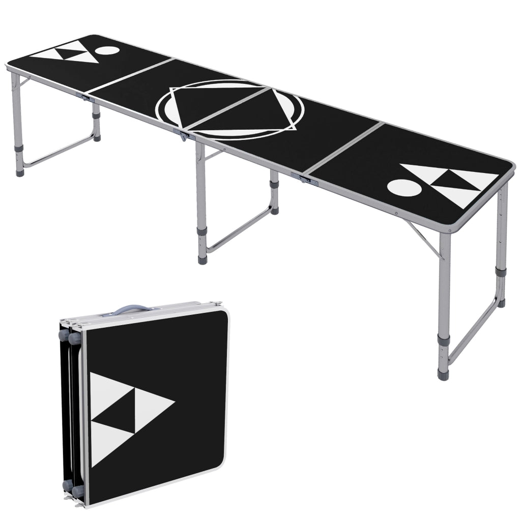 Tavolo da campeggio pieghevole ¨C Xylo ¨C alluminio nero regolabile 240x60x54/62/70 cm