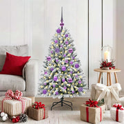 Albero di Natale artificiale con 150 LED Verde e Bianco 120 cm 3395736