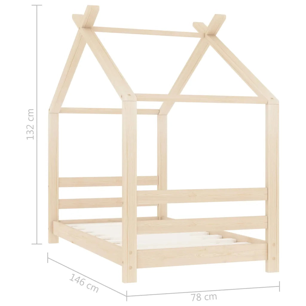 Giroletto per Bambini | Letto Infantile | Lettino in Legno Massello di Pino 70x140 cm