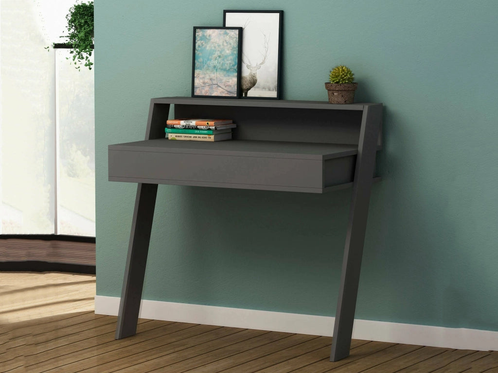 Callirrhoe, Scrivania un Cassetto, 50x94x91h cm Nero Antracite