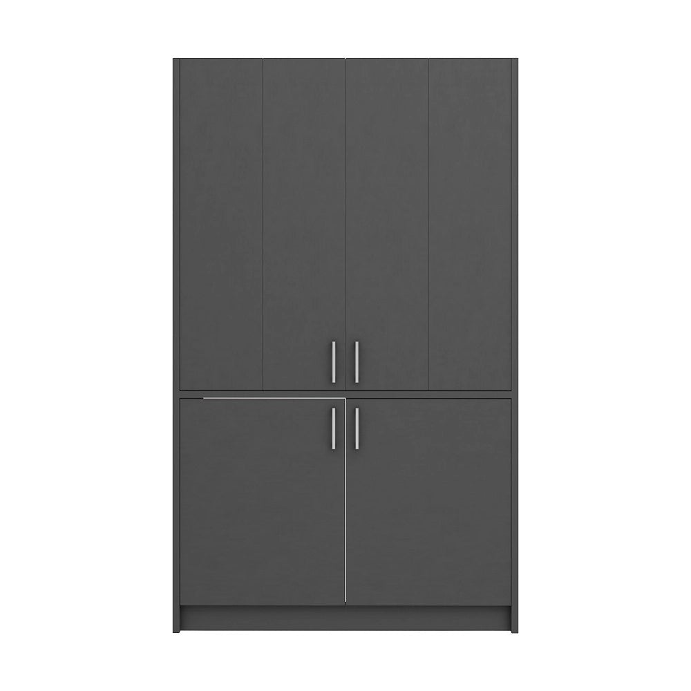 Cucina salvaspazio a scomparsa Fold Evolution colore antracite e elettrodomestici inclusi 125x62x208H
