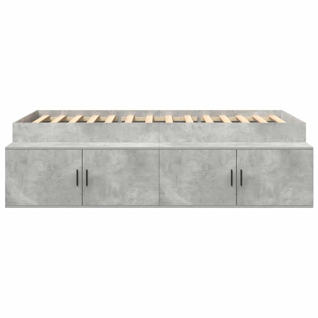 Struttura del letto con cassetto Grigio cemento 100 x 200 cm 3335184