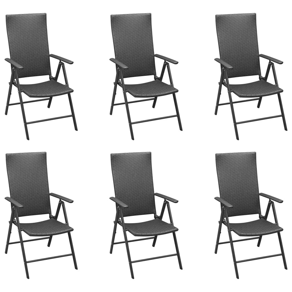 Set da Pranzo da Giardino 7 pz Nero e Marrone 3060056