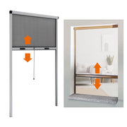 Zanzariera a Rullo per Finestra Flash Misure Personalizzabili Formato: 100x160 mm, Colore: Bronzo
