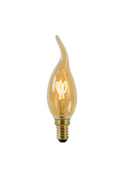 Lampadina LED filamento E14 3W ambra fiamma Lucide