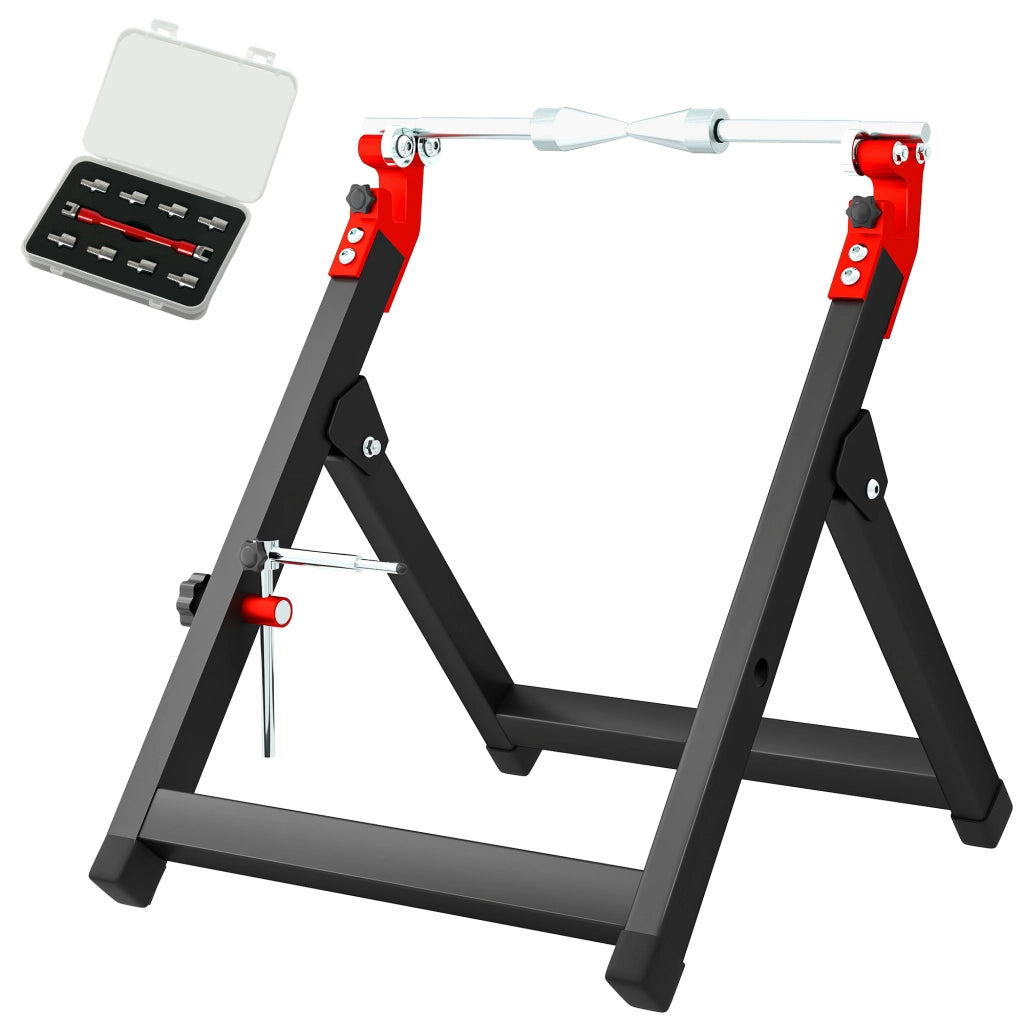 Equilibratrice per Ruote Moto Manuale Pieghevole ¨C Xylo ¨C Alluminio Acciaio 40x39,5x40,5cm Nero