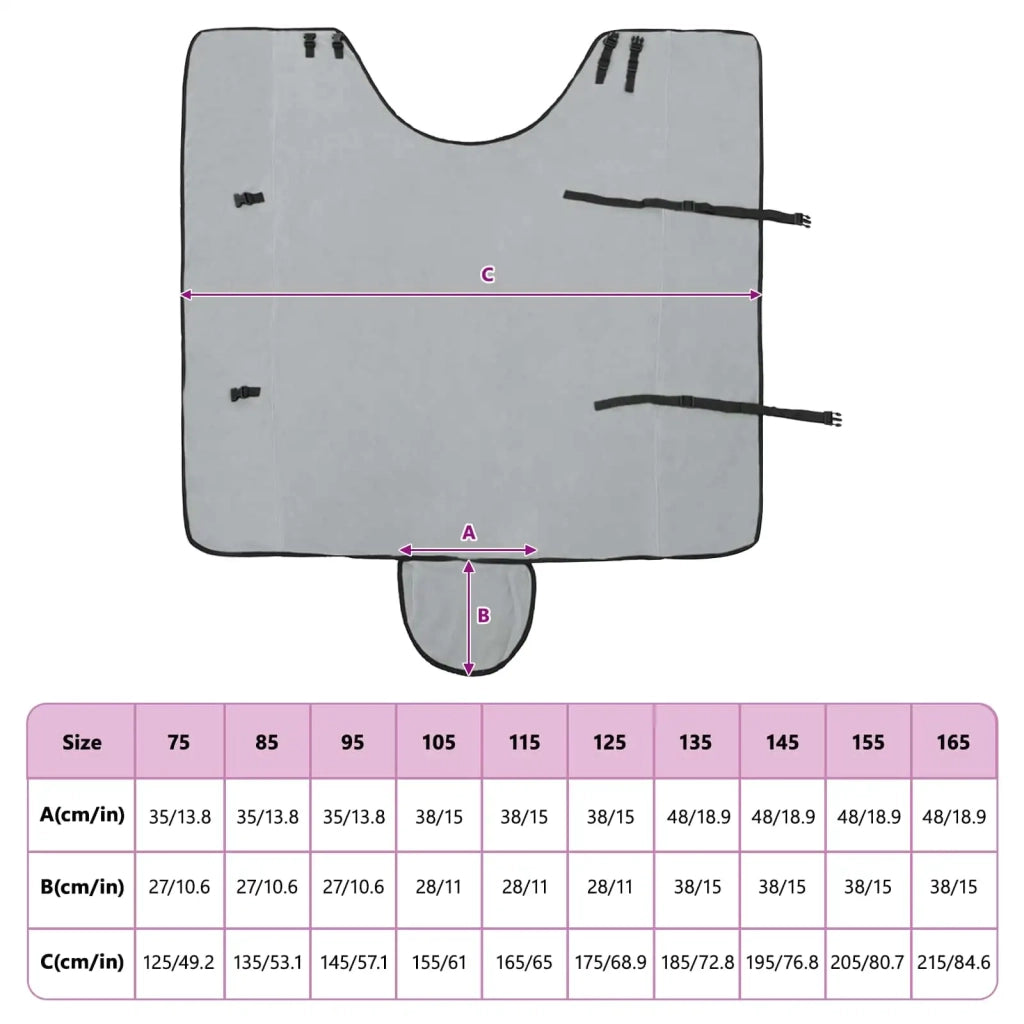 Coperta per Cavalli Grigio chiaro e rosa completo 165 cm CFW5747457