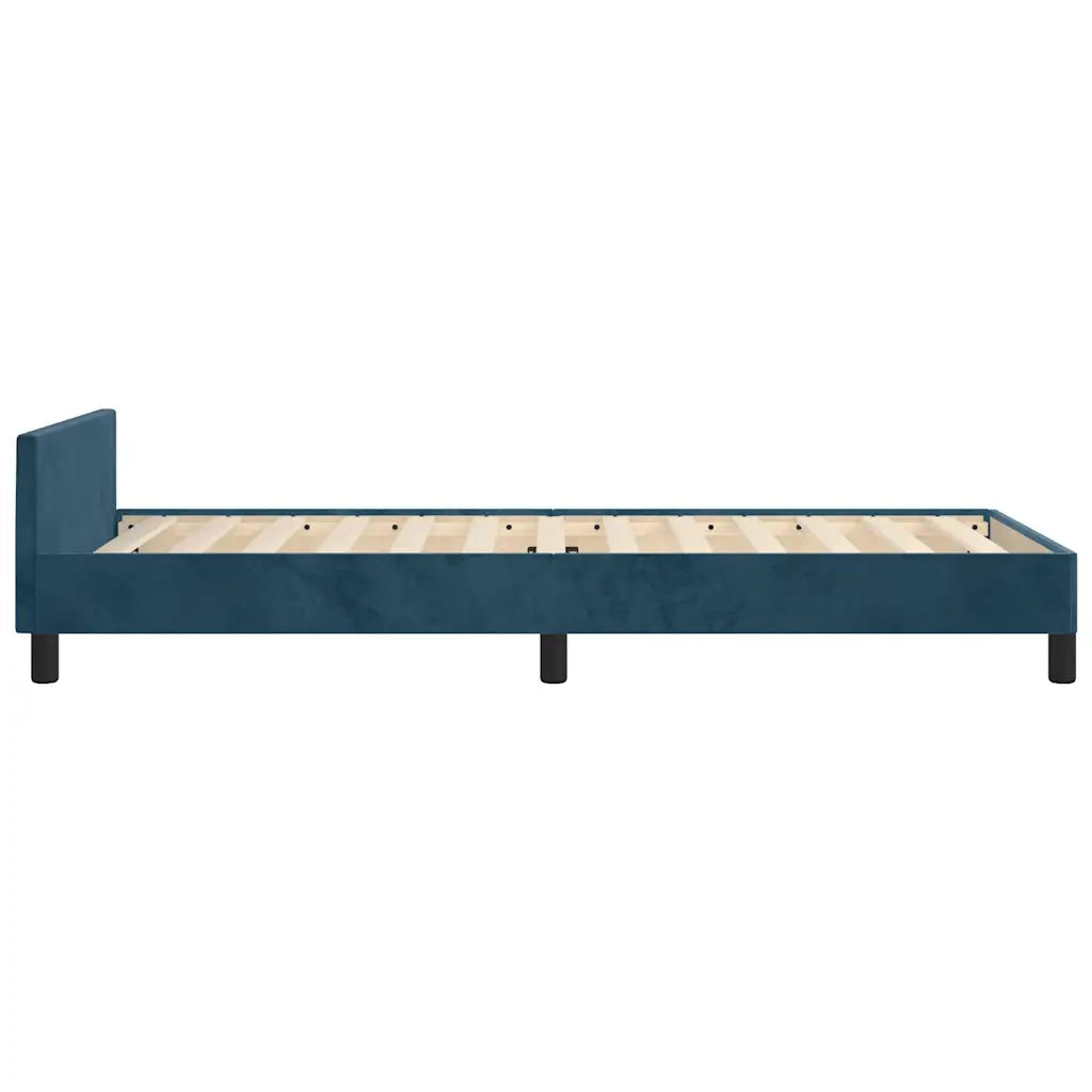 Giroletto senza Materasso-Struttura Letto Blu Scuro 100x200 cm in Velluto 499966
