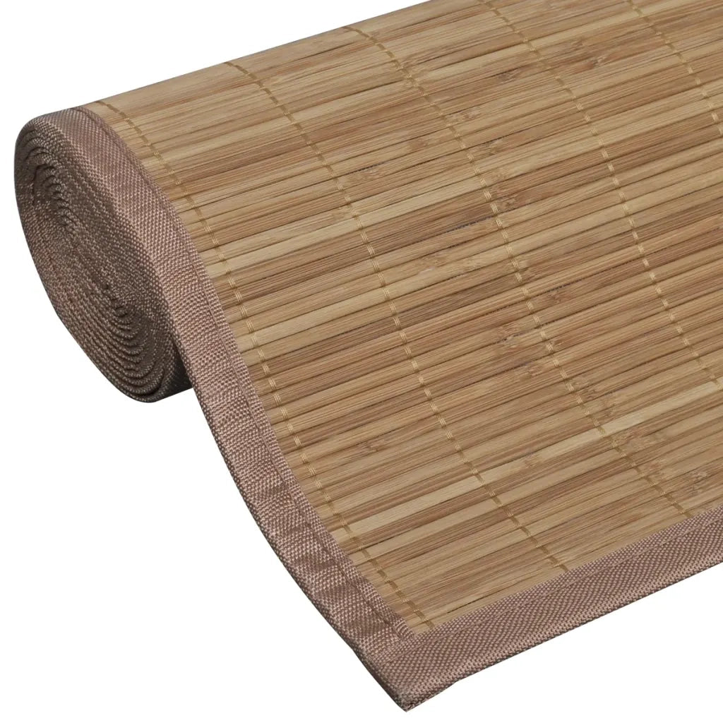 Tappeto del soggiorno | Tappeto Rettangolare in Bamb¨´ Marrone 80 x 200 cm