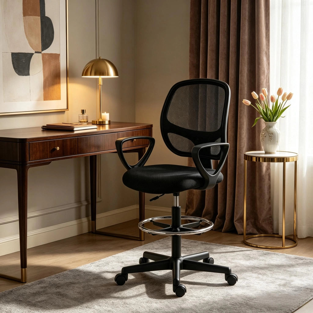 Sedia ergonomica da scrittura con poggiapiedi e funzione reclinabile, sedia da ufficio regolabile in altezza (solo con sedia da ufficio)