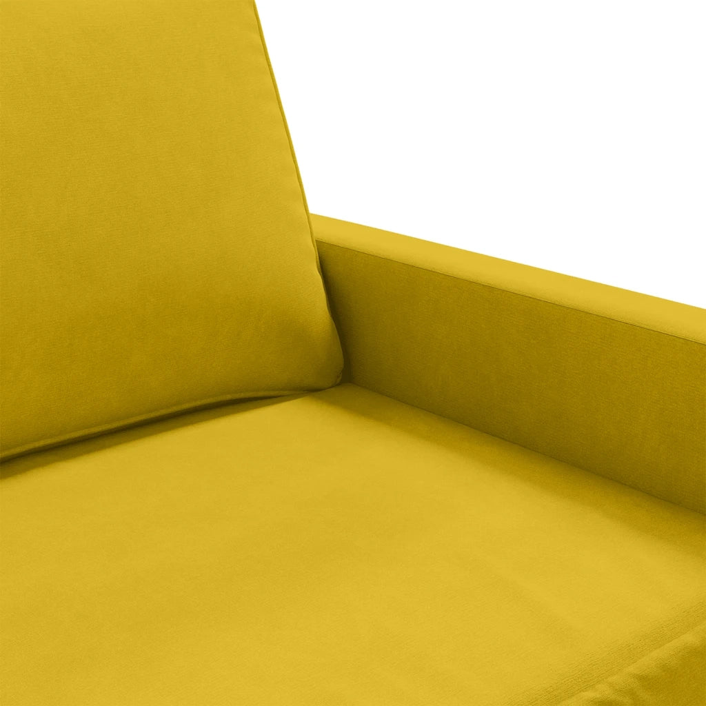 Divano a 2 Posti-Sofa 2 Posti giallo 140 cm in Velluto 134445