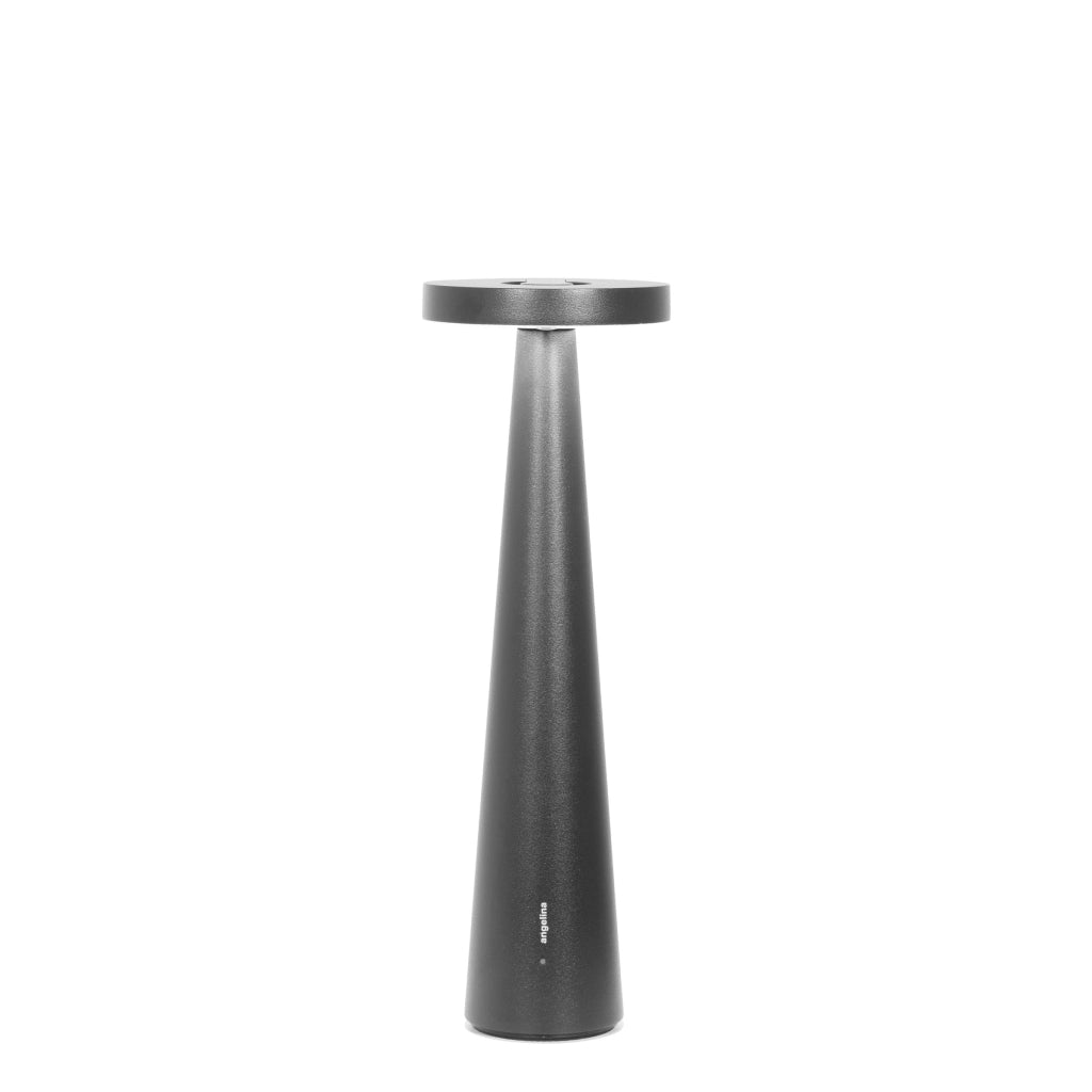Zafferano Lampada da Tavolo Ricaricabile Angelina - Senza Fili, Testa Orientabile, Controllo Touch, Design Moderno per Interni - Colore Nero