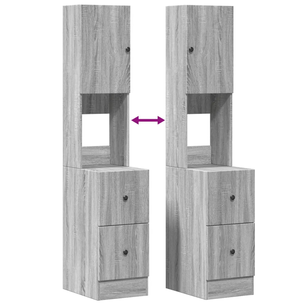 Pensile da cucina | Mobile da Cucina Grigio Sonoma 35x50x180cm in Legno Multistrato