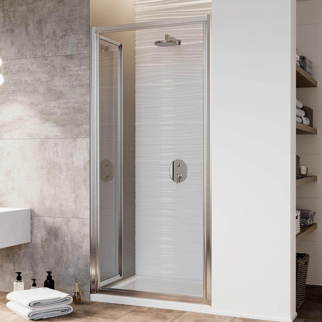 Porta Doccia 75CM H198 Cristallo Trasparente Apertura Saloon con Doppia Anta Battente mod. West