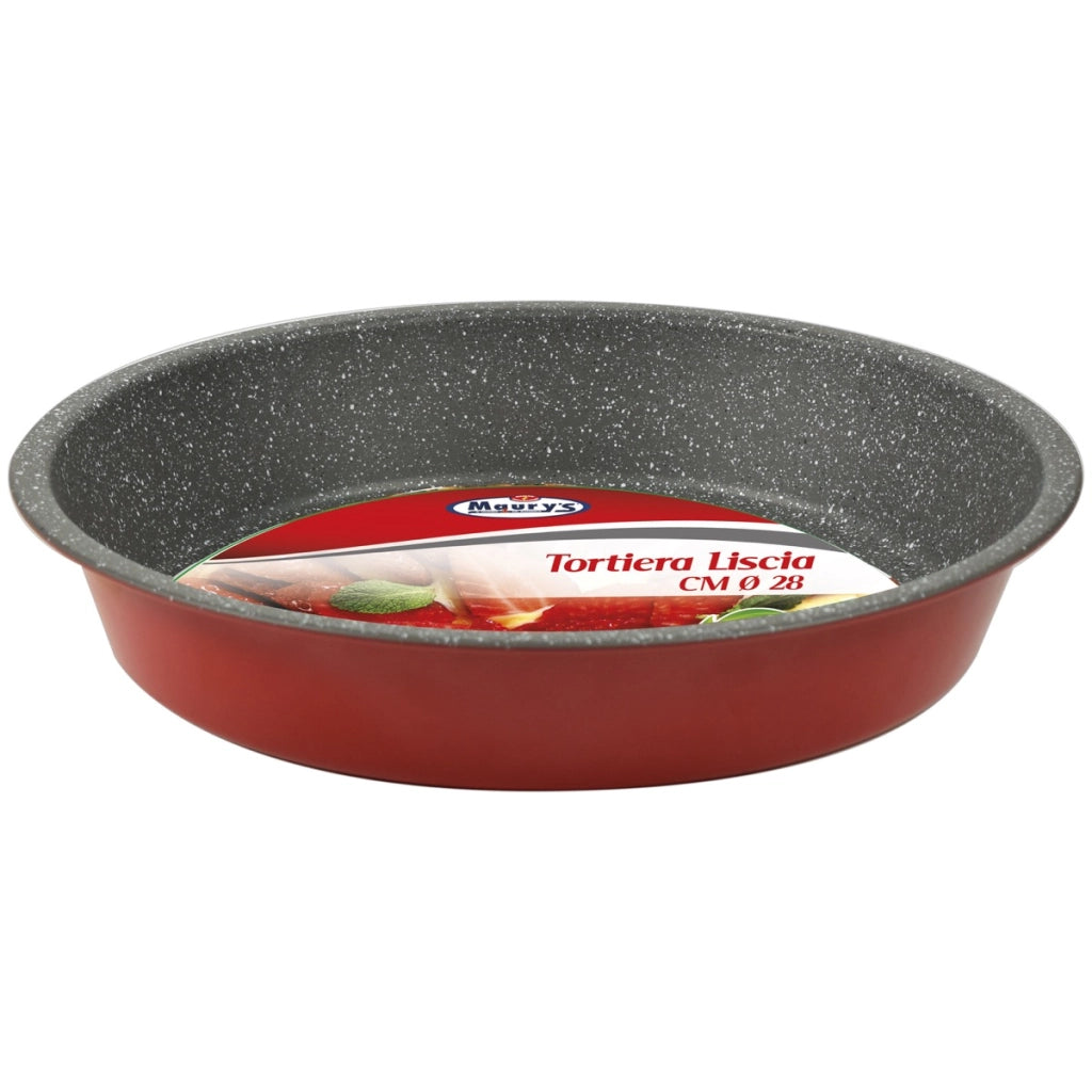 MAURY'S TORTIERA ROTONDA CON FONDO ANTIADERENTE DI DIAMETRO 28 CM