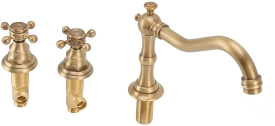 Wastafello Elegant con Doppio Maniglione - Impermeabile - Resistente alla Corrosione - Flusso d'Acqua Rapido - Duraturo in Rame - Wastafello per la Stanza da Bagno