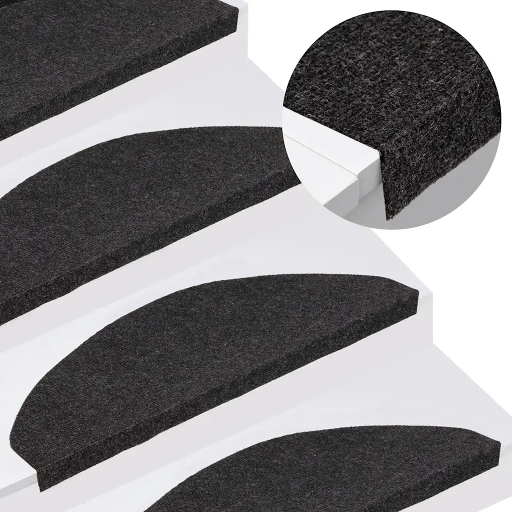 Tappetini Autoadesivi per Scale 20 pz | Gradini per Scale Neri 65x22,5x3,5 cm