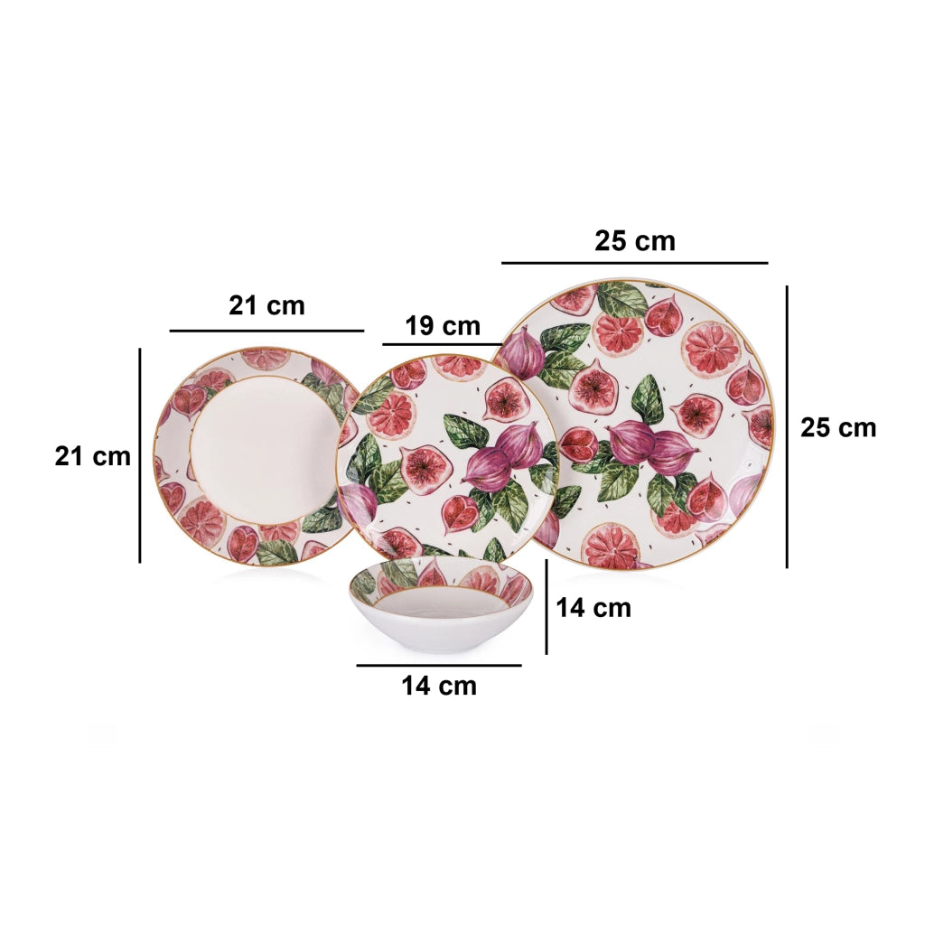 Nolova, Servizio Piatti set da 24, Multicolore