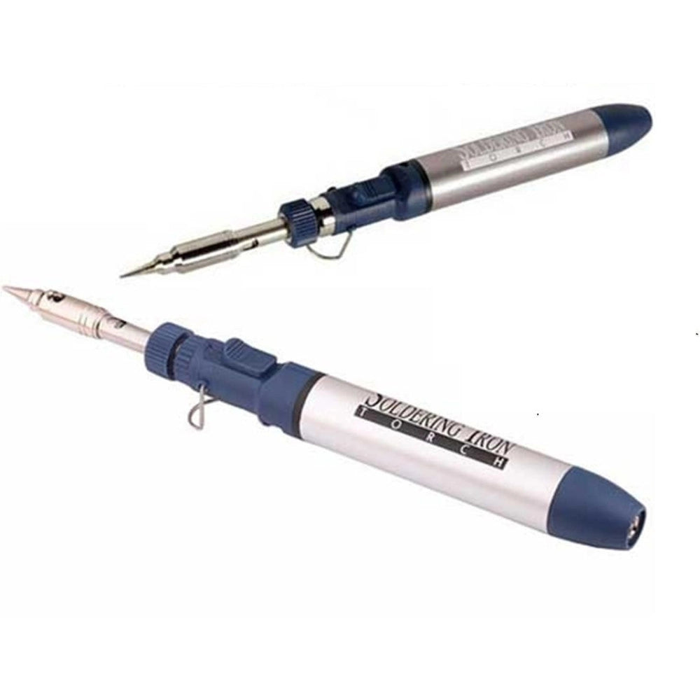 Trade Shop - Saldatore Metallica Con Torcia A Gas Professionale Ricaricabile 3 In 1 Portatile -